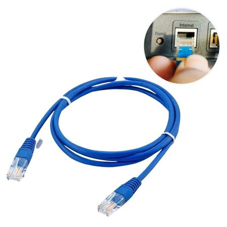 Imagem de Cabo De Rede 1 Metro Montado Rj45 Fio Curto Internet Pronto Para Usar Smart TV PC Games