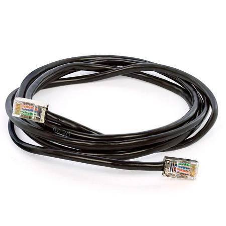 Imagem de Cabo De Rede Blindado Cat5E Com Rj45 Preto - 2 Metros