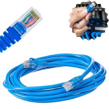 Cabo De Rede Cat6 5 Metros Rj45 Ethernet Azul X-cell Imagem de Cabo De Rede Cat6 5 Metros Rj45 Ethernet Azul X-cell