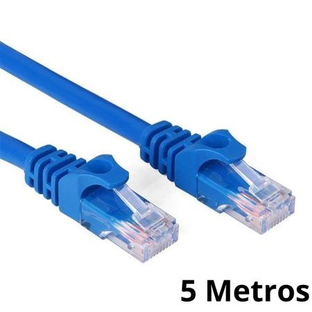 Cabo De Rede Cat6 5 Metros Rj45 Ethernet Azul X-cell Imagem de Cabo De Rede Cat6 5 Metros Rj45 Ethernet Azul X-cell