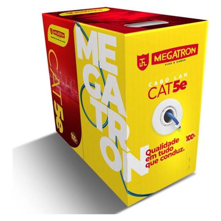 Imagem de Cabo de Rede Megatron LAN 4PX24AWG, CX, CAT5E, 305m, Azul - 2581