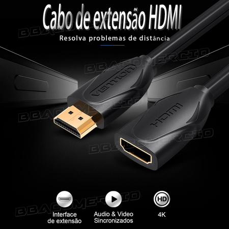 Imagem de Cabo Extensor Hdmi Vention Macho Para Fêmea 4k/60hz 5 Metros