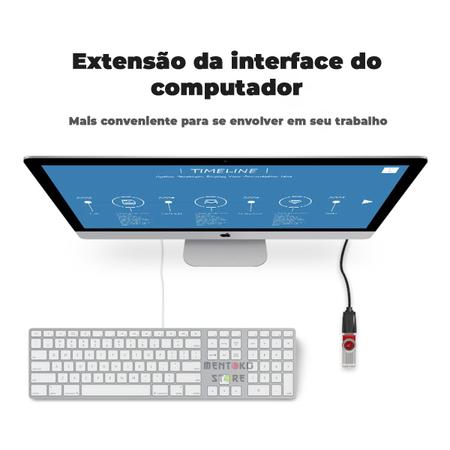 Imagem de Cabo Extensor USB 2.0 Extensao Pendrive Tv Pc 50cm Vention