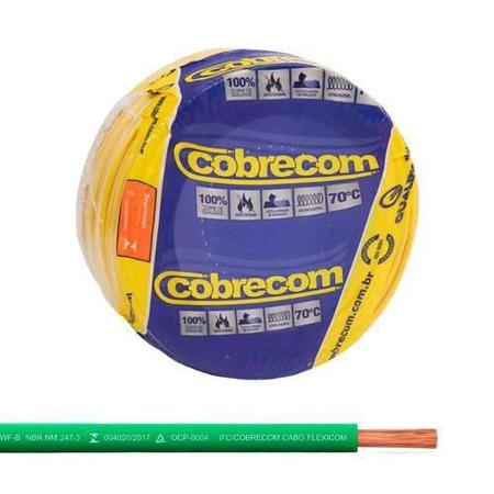 Cabo Flexível Até 750V 6,0Mm Amarelo 100 Metros Cobrecom Imagem de Cabo Flexível Até 750V 6,0Mm Amarelo 100 Metros Cobrecom