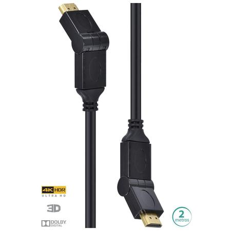 Imagem de Cabo Hdmi 2.0 4K Ultra Hd 3D Conexao Ethernet Conectores 18