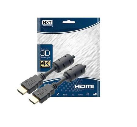 Imagem de Cabo Hdmi Macho x Macho 5M 2.0 Ultra HD 3D 4K 30AWG 6mm 19P Profissional