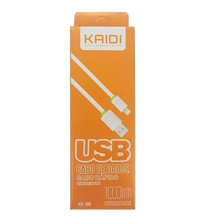 Cabo iPhone 5 6 7 8 10 X 11 Original Kaidi Ultra Reforçado Imagem de Cabo iPhone 5 6 7 8 10 X 11 Original Kaidi Ultra Reforçado