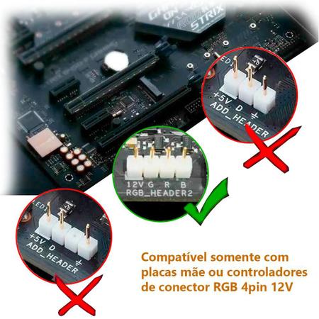 Imagem de Cabo jst sm 4p 2 saídas femea adaptador para rgb 12v 4 pinos