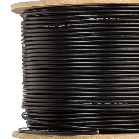 Imagem de Cabo Manga 12X22 Awg - Com Blindagem Preto - 5 Metros