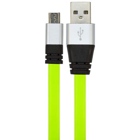 Imagem de Cabo Micro USB Flat Celular de Silicone - Verde