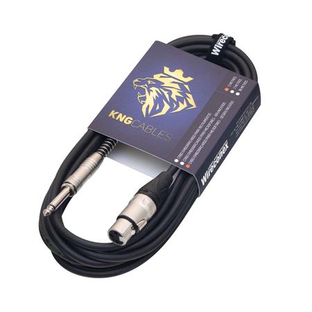 Imagem de Cabo Para Microfone Desbalanceado Xlr P10 5 Metros Mcd-05 Kng Wireconex