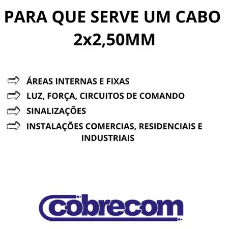 Imagem de Cabo Pp 2 Vias Fio Para Extensão 2x2,50mm Com 20 Metros
