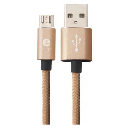 Imagem de Cabo Premium Micro USB 20cm Trançado Dourado - Easy Mobile