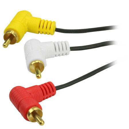 Imagem de Cabo rca 90 graus - 3 rca + 3 rca - 1.8 metros - gold