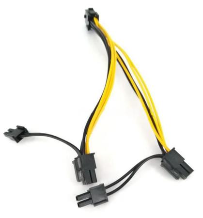 Imagem de Cabo Splitter Y Energia Pci-e 6 Pinos 2x Pci-e 8pin Gpu