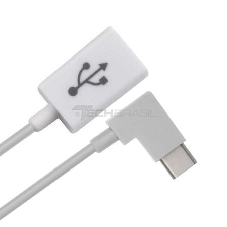 Imagem de Cabo USB 3.1 Tipo Type C 90º Graus Para USB 2.0 Conversor