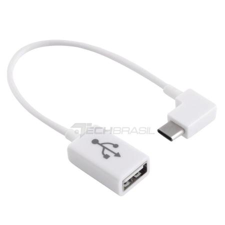 Imagem de Cabo USB 3.1 Tipo Type C 90º Graus Para USB 2.0 Conversor
