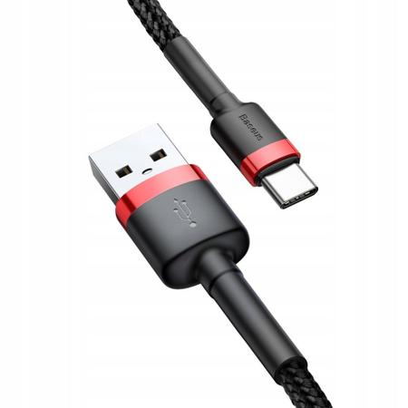 Imagem de Cabo USB-A x USB-C 3A QC 3.0 p/ Powerbank Nylon 50cm Baseus