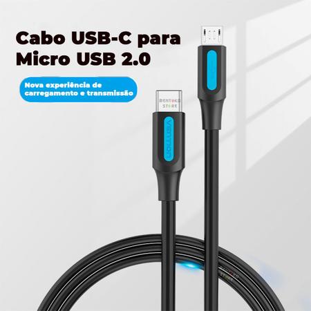 Imagem de Cabo USB C Para Micro USB 2A Celular Smartphone 1m Vention