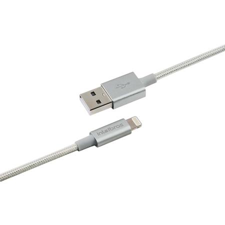 Imagem de Cabo USB - Lightning 1,5m nylon branco Intelbras EUAL 15NB