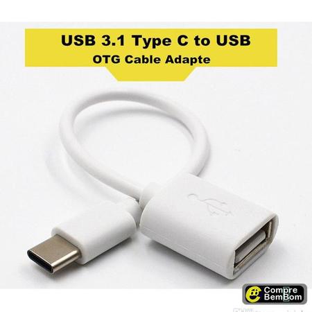 Imagem de Cabo USB tipo C 3.1 para USB fêmea OTG