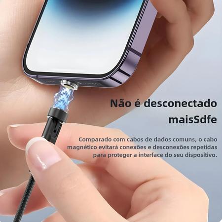 Imagem de Cabo USB Tipo C Magnético De Carregamento Rápido 540 Gira Toocki Para iPhone 12 X Xiaomi Micro USB