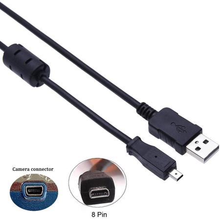 Cabo USB x U 8 Mini USB 8 Pin para C meras Kodak Easyshare