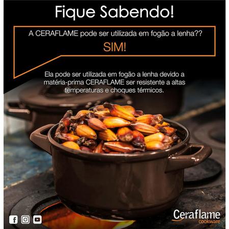 Imagem de Caçarola Ceraflame Duo 28cm 6000ml Marrom Chocolate