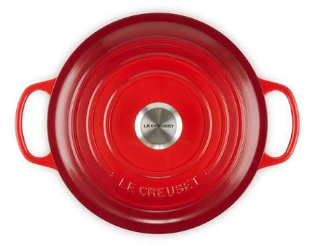 Imagem de Caçarola de Ferro Fundido Vermelha Le Creuset Esmaltada 4,2 Litros -  24cm Redonda Alta 1086