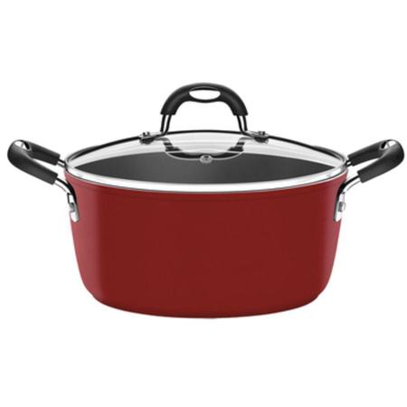 Caçarola Tramontina Mônaco Antiaderente 22cm 3,5L Vermelha Imagem de Caçarola Tramontina Mônaco Antiaderente 22cm 3,5L Vermelha