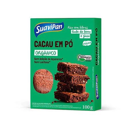 Cacau em Pó 100% Vegano e Orgânico Suavipan 100g Imagem de Cacau em Pó 100% Vegano e Orgânico Suavipan 100g