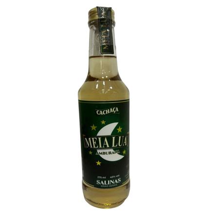 Cachaça Meia Lua Amburana 275ml Imagem de Cachaça Meia Lua Amburana 275ml