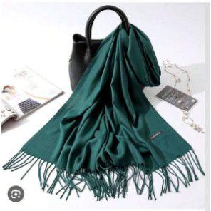 Cachecol Liso Unissex Lenço Feminino e Masculino com Franja - JWH-2428 Imagem de Cachecol Liso Unissex Lenço Feminino e Masculino com Franja