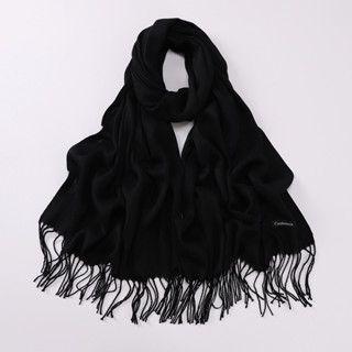 Cachecol Liso Unissex Lenço Feminino e Masculino com Franja - JWH-2428 Imagem de Cachecol Liso Unissex Lenço Feminino e Masculino com Franja