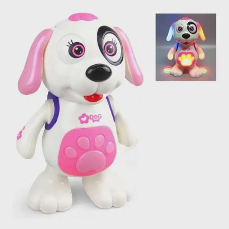 Imagem de Cachorrinho Pet Menina Robo Som Luz E Movimento (Rosa)