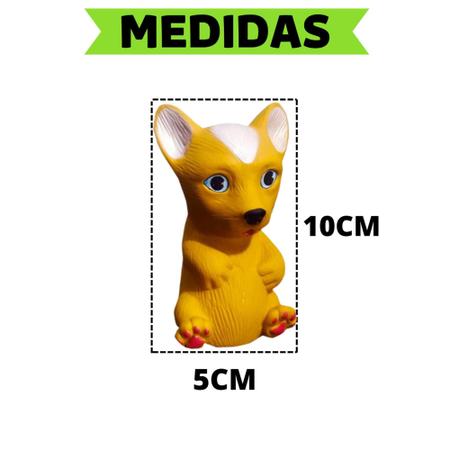 Imagem de Cachorro em vinil para crianças brinquedo pet amarelo - Milk brinquedos