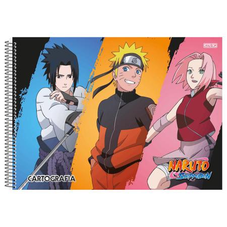 Cad desenho CD SD 60fls Naruto c/ ad. c/5 - São Domingos - Caderno