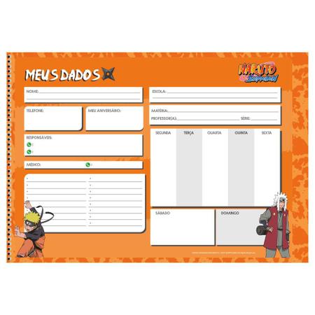 Cad desenho CD SD 60fls Naruto c/ ad. c/5 - São Domingos - Caderno