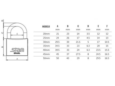 Stam - O Cadeado de Latão Stam é sinônimo de proteção e
