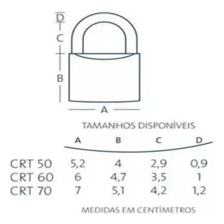 Imagem de Cadeado Tetra Chave Mesmo Segredo 50mm Papaiz