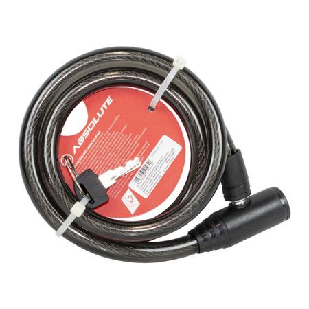 Cadeado Trava Bike Ciclo Bicicleta Com Chaves 1 Metro X 12Mm - Absolute Imagem de Cadeado Trava Bike Ciclo Bicicleta Com Chaves 1 Metro X 12Mm