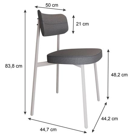 Imagem de Cadeira Alloa Fixa com 4 Pés 50 X 44,7 X 83,8 Cm com 2 Unidade