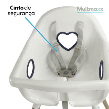 Imagem de Cadeira Alta De Bebe Para Alimentação Refeição Infantil 6 Meses Até 36 Meses Multmaxx Azul