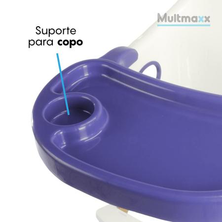 Imagem de Cadeira Alta De Bebe Para Alimentação Refeição Infantil 6 Meses Até 36 Meses Multmaxx Azul