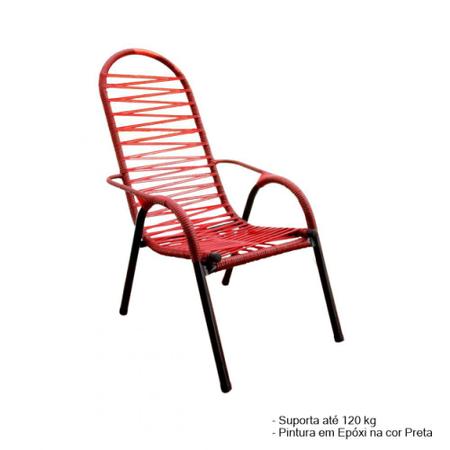 Imagem de Cadeira Área Externa para Adulto Vermelha Luxo Braga