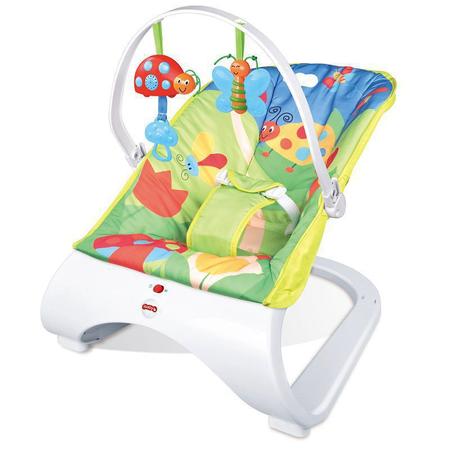 Imagem de Cadeira Base Curva de Balanço Vibratória Descanso para Bebê Musical com Vibração e Som Importway BW095 AZUL