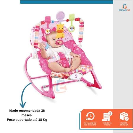 Imagem de Cadeira Bebê Descanso Balanço Musical Vibratória Princesas