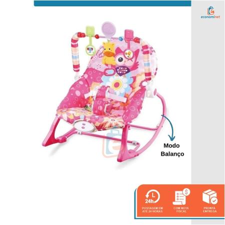 Imagem de Cadeira Bebê Descanso Balanço Musical Vibratória Princesas