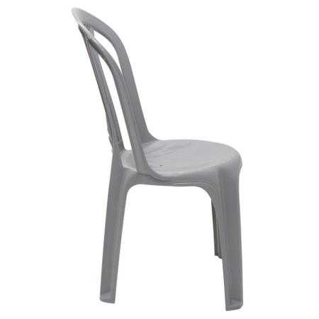 Imagem de Cadeira Bistrô Plástica Sem Braço Atlântida Cinza Tramontina
