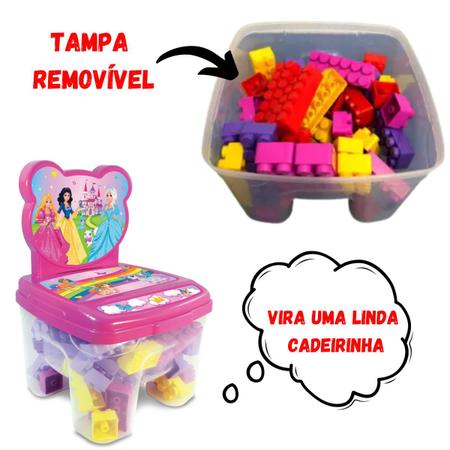 Imagem de Cadeira Blocos grande brinquedo infantil montar